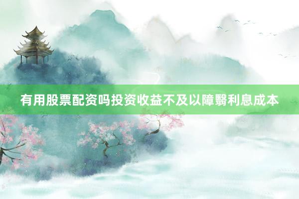 有用股票配资吗投资收益不及以障翳利息成本