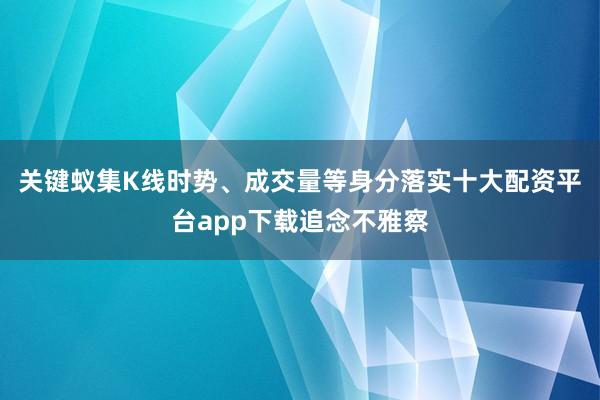 关键蚁集K线时势、成交量等身分落实十大配资平台app下载追念不雅察